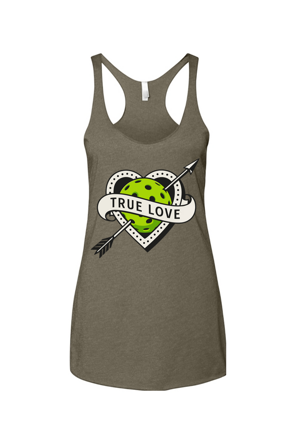 Pickleball True Love Women's Triblend Racerback Tank
