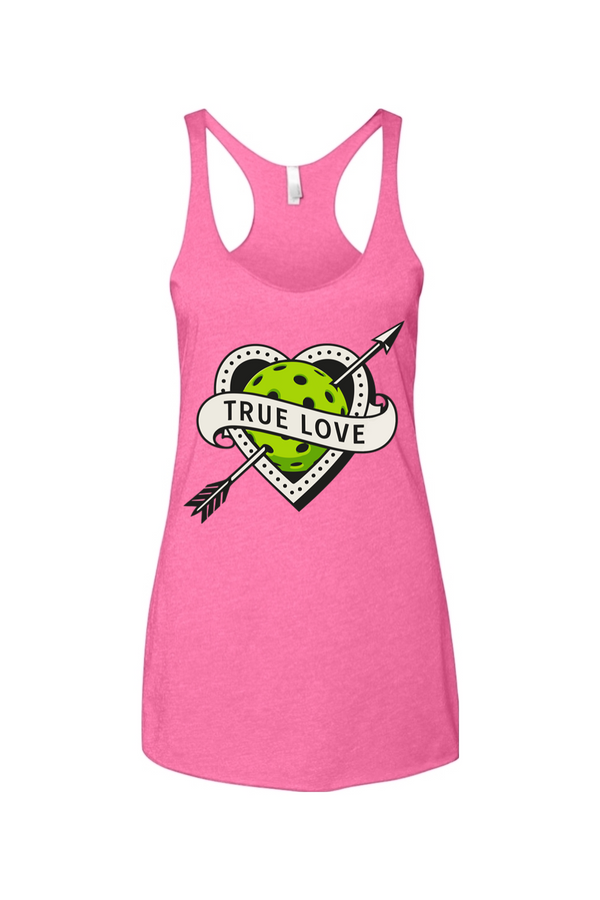 Pickleball True Love Women's Triblend Racerback Tank