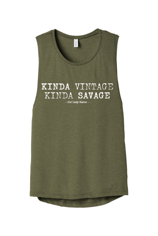 Kinda Vintage Kinda Savage Muscle Tank
