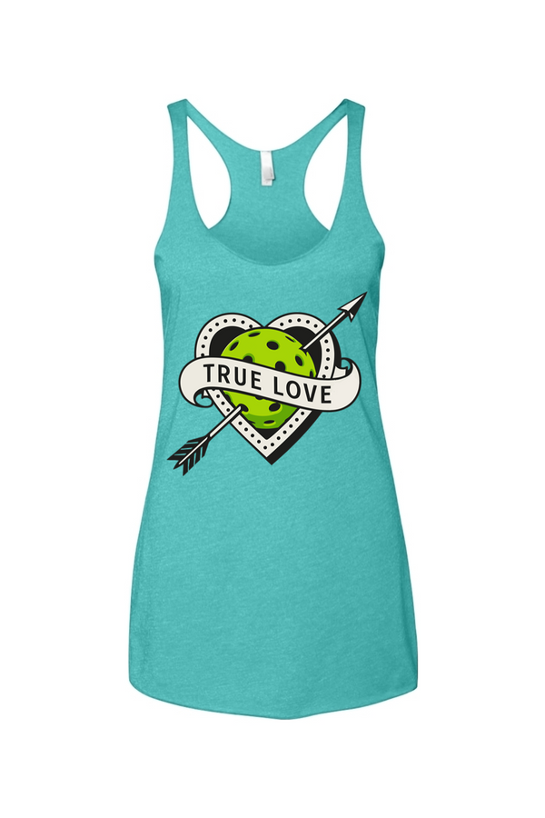 Pickleball True Love Women's Triblend Racerback Tank