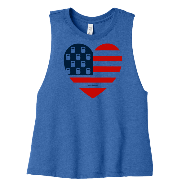 USA Kettlebell Heart Crop Tank