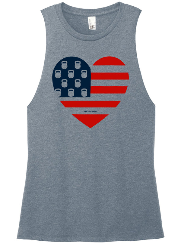 USA Kettlebell Heart Muscle Tank