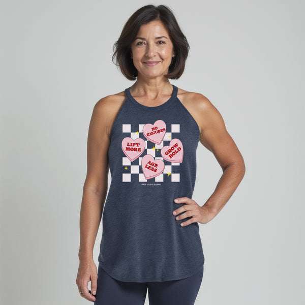 Candy Hearts Women Halter Tank