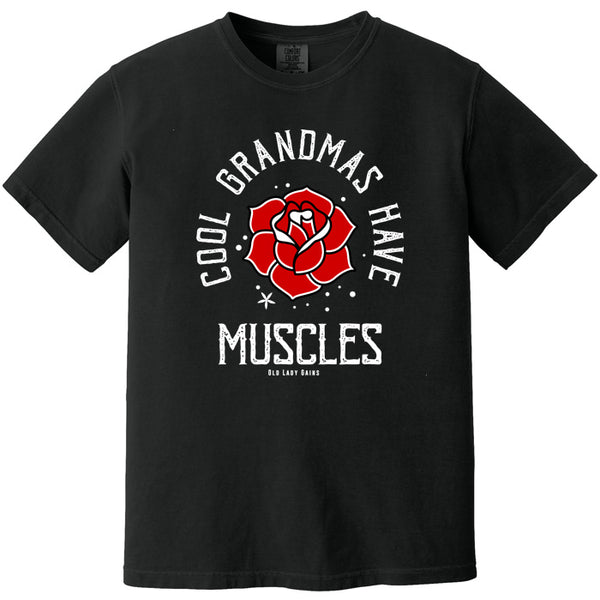 Cool Grandmas Have Muscles 100% Cotton T-Shirt