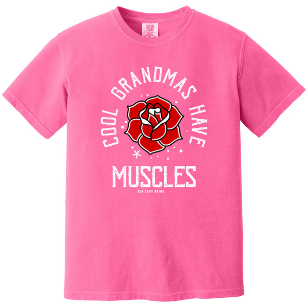 Cool Grandmas Have Muscles 100% Cotton T-Shirt