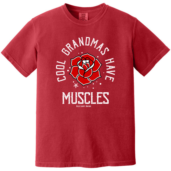 Cool Grandmas Have Muscles 100% Cotton T-Shirt