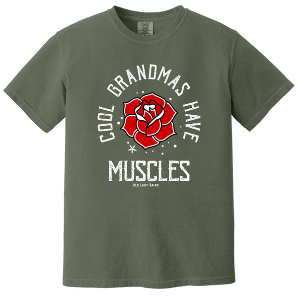 Cool Grandmas Have Muscles 100% Cotton T-Shirt