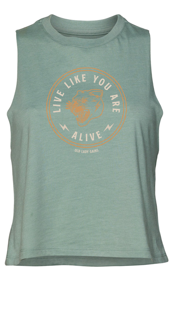 Live Like You Are Alive Crop Tank