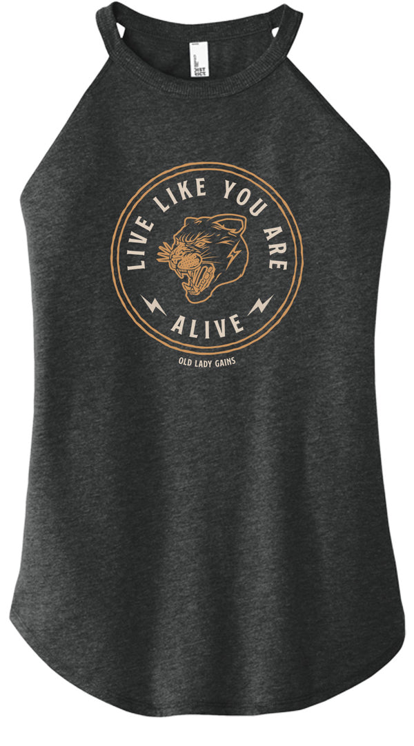 Live Like You Are Alive Halter Tank