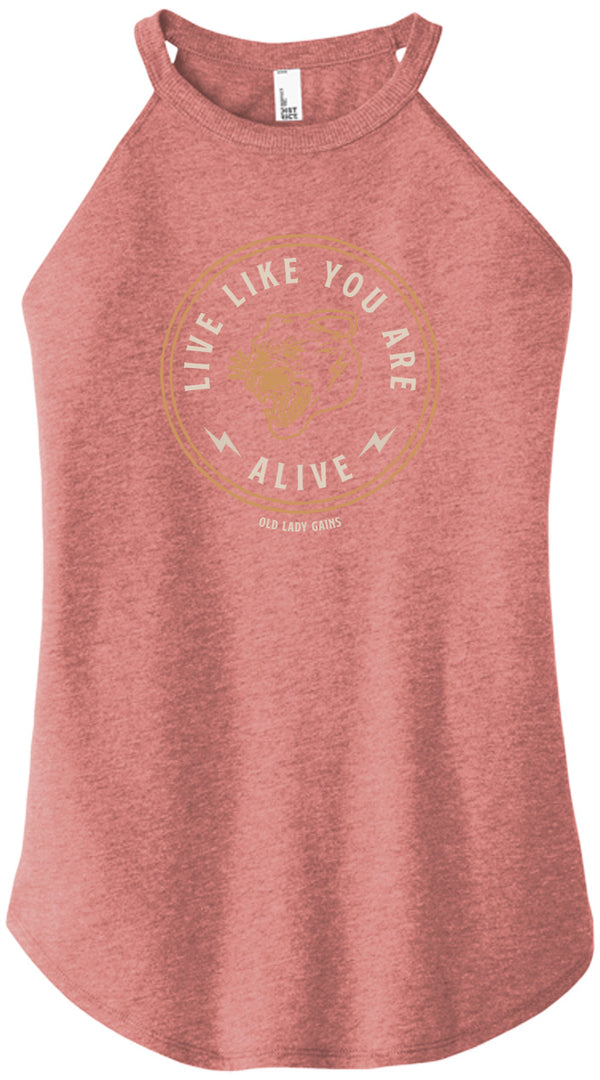 Live Like You Are Alive Halter Tank