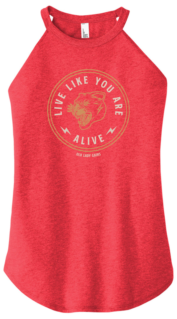 Live Like You Are Alive Halter Tank