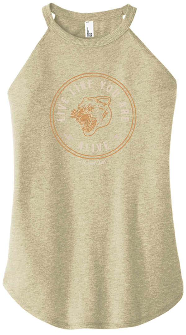 Live Like You Are Alive Halter Tank