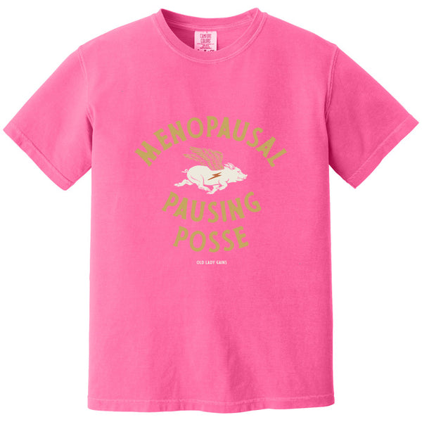 Menopausal Pausing Posse 100% Cotton T-Shirt