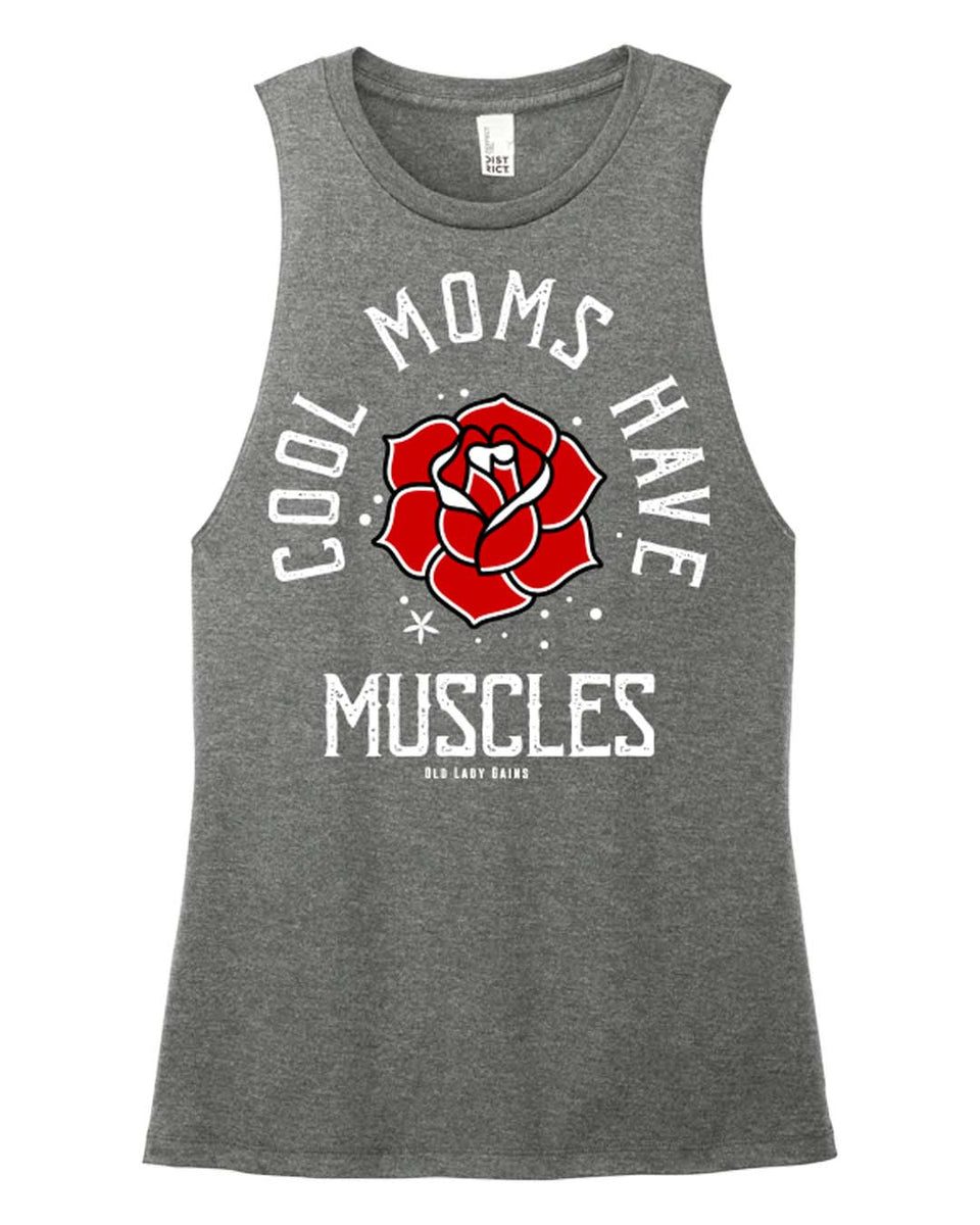 Women's 'Bad Moms Club' Tank Top - Sleeveless Skull Print Muscle Tee For Workout & Casual Wear