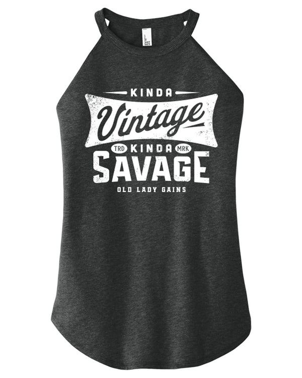 Retro Kinda Vintage Kinda Savage Halter Tank