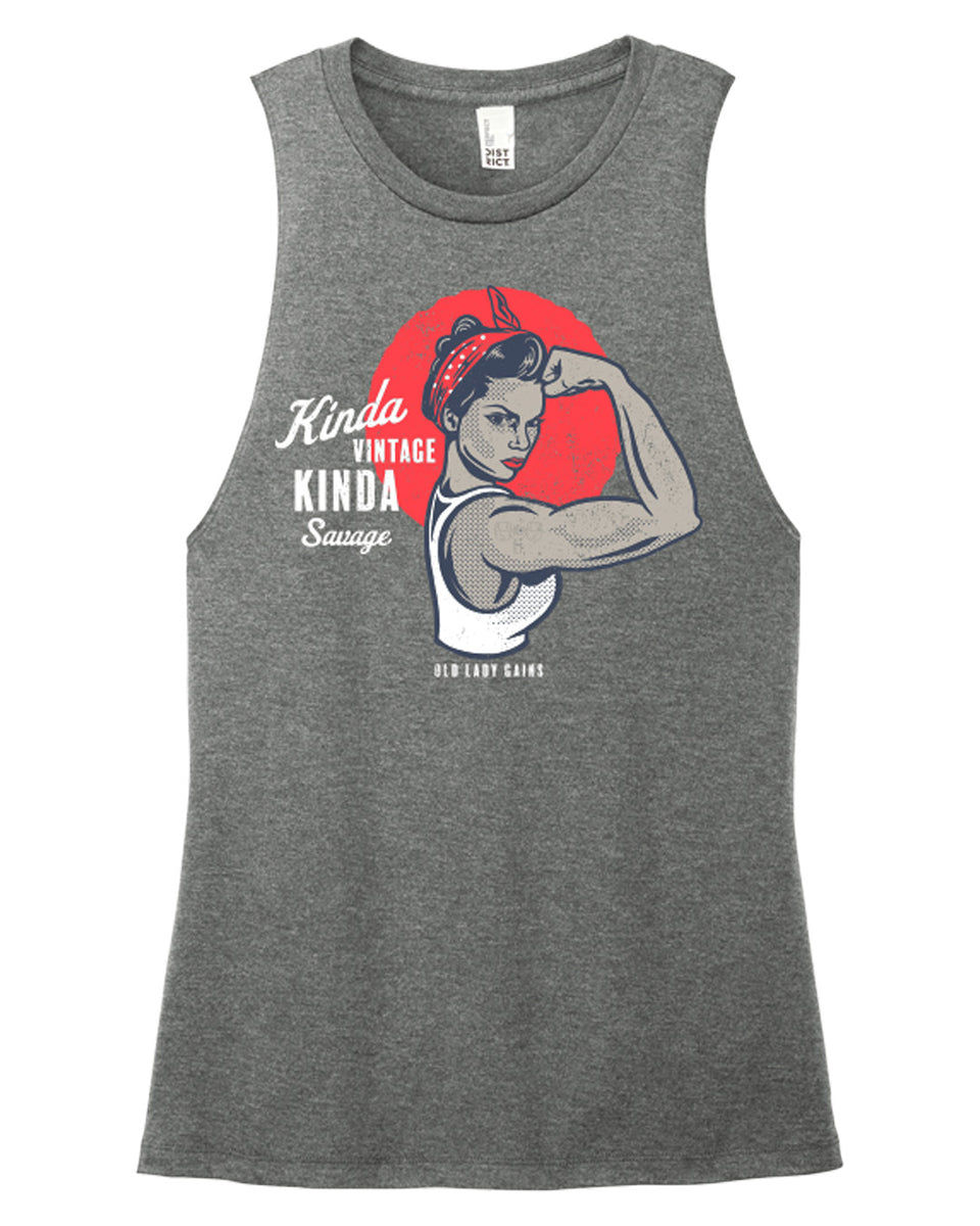 Ladies’ Muscle Tank- I am who I am — MATHILDA'S