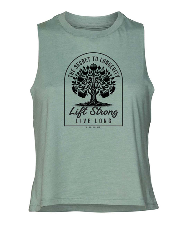 Lift Strong Live Long Crop Tank