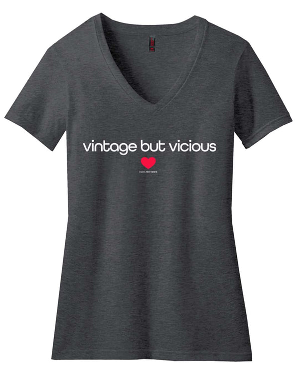 Vintage But Vicious V-Neck Women's Tee