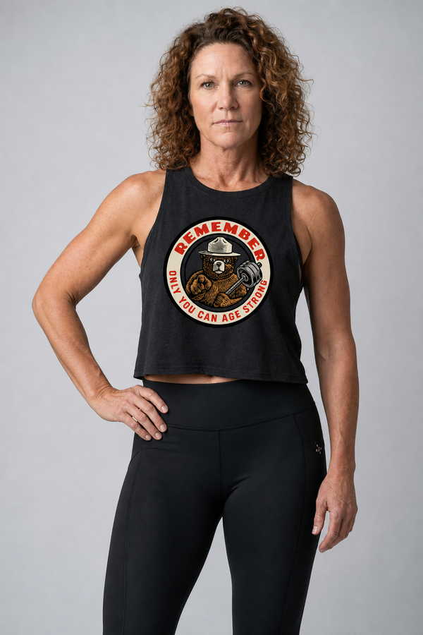 Only You Can Age Strong Women's Crop Tank