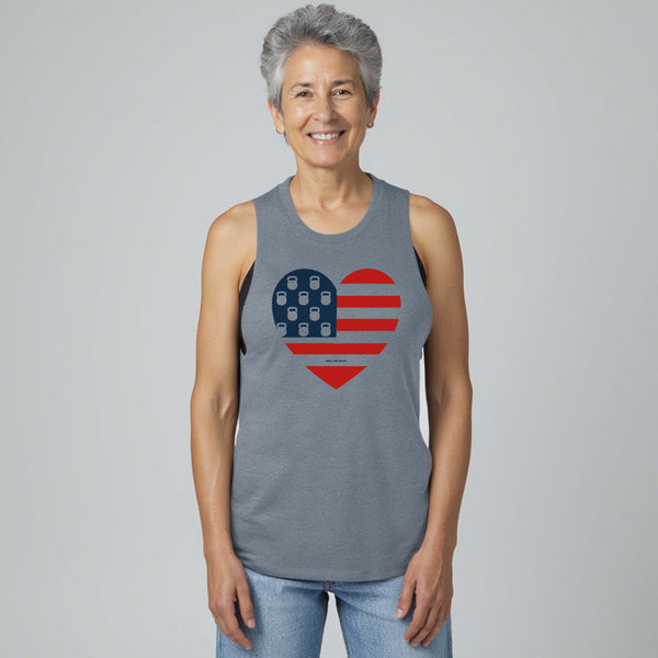 USA Kettlebell Heart Muscle Tank