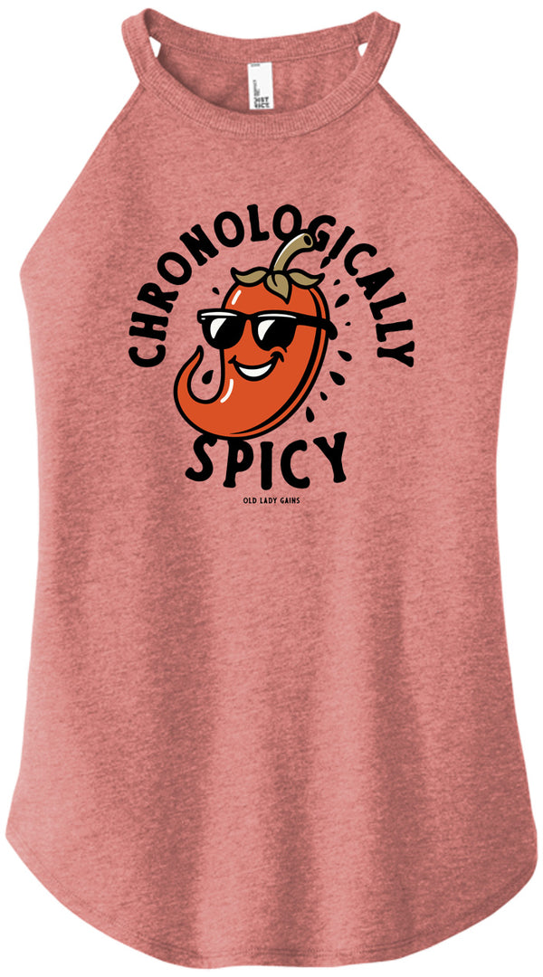 Chronologically Spicy Women Halter Tank