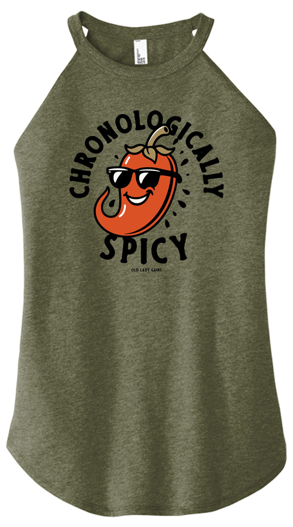 Chronologically Spicy Women Halter Tank