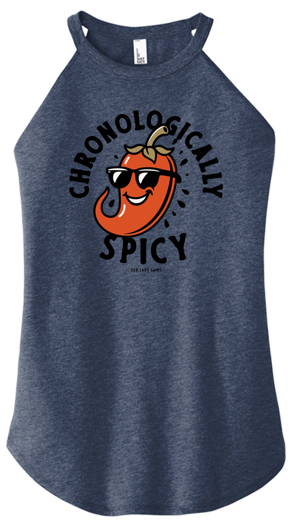 Chronologically Spicy Women Halter Tank