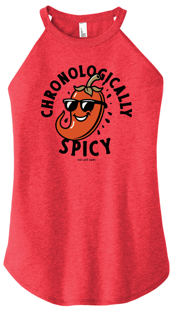 Chronologically Spicy Women Halter Tank