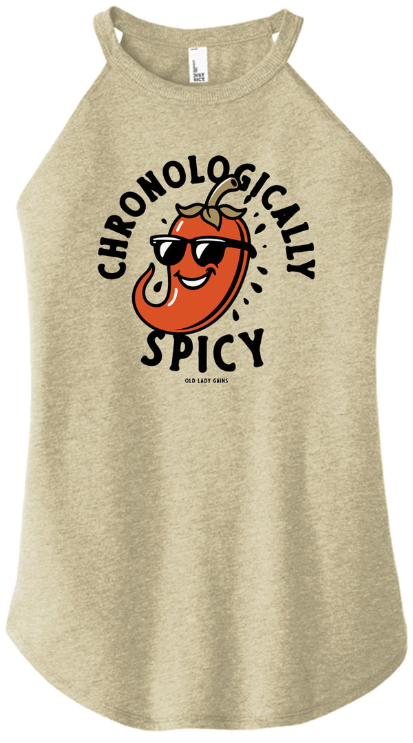 Chronologically Spicy Women Halter Tank