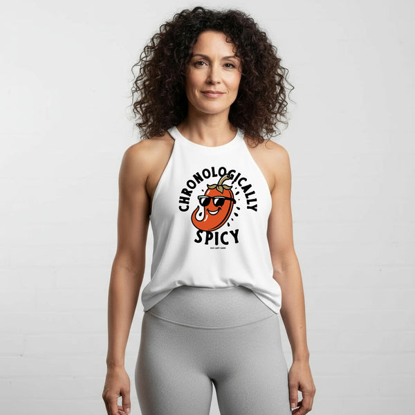 Chronologically Spicy Women Halter Tank