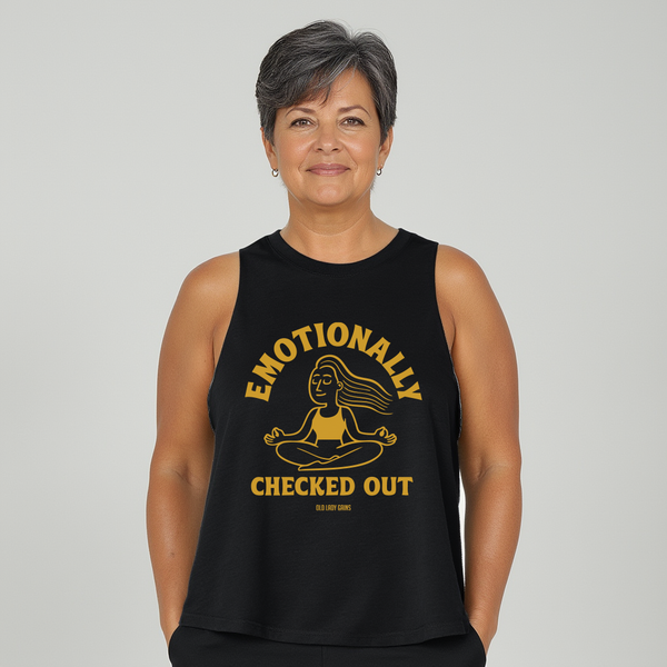 Emotionally Checked Out Crop Tank