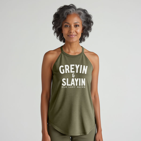Greyin & Slayin Halter Tank