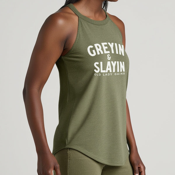 Greyin & Slayin Halter Tank