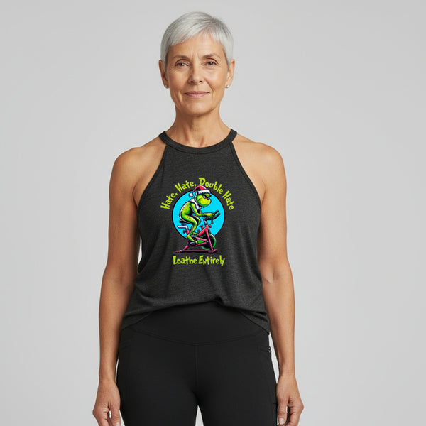 Hate Hate Double Hate Women Halter Tank