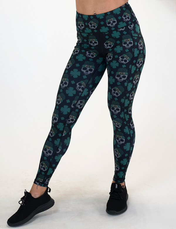 Shamrock Skulls Leggings