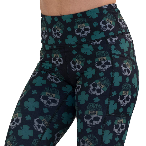 Shamrock Skulls Leggings