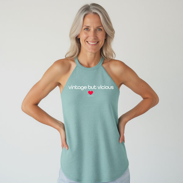 Vintage But Vicious Halter Tank
