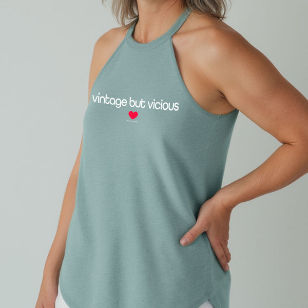 Vintage But Vicious Halter Tank