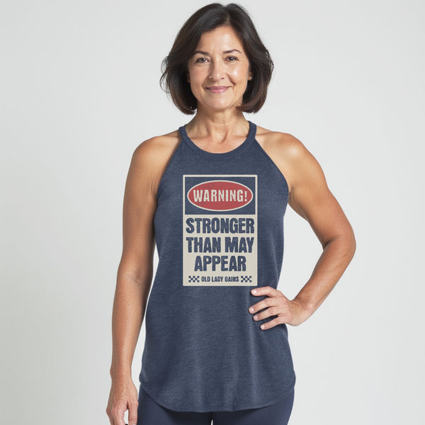 Warning Strong Than May Appear Halter Tank
