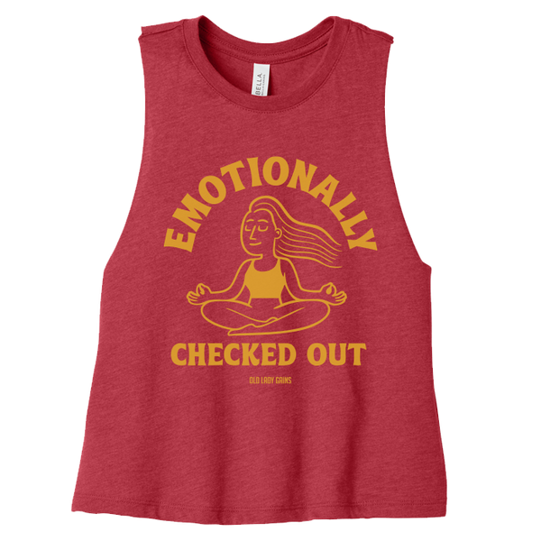 Emotionally Checked Out Crop Tank