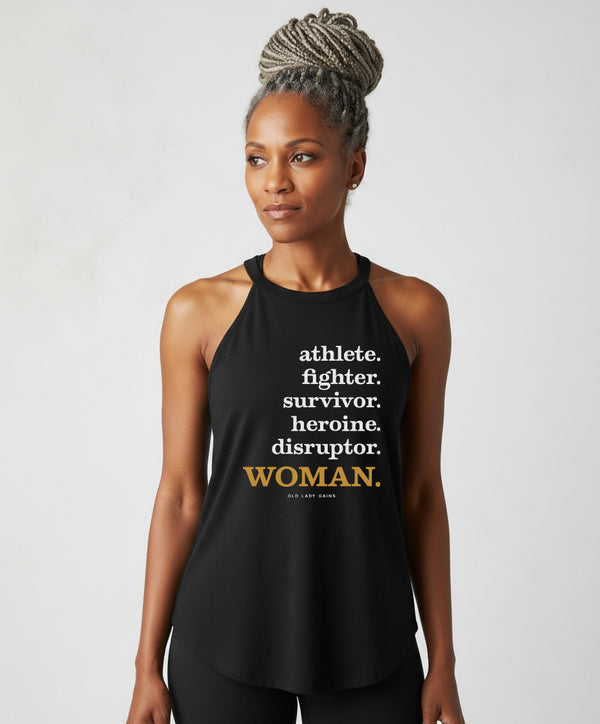 Athlete Fighter Survivor Disruptor WOMAN Halter Tank