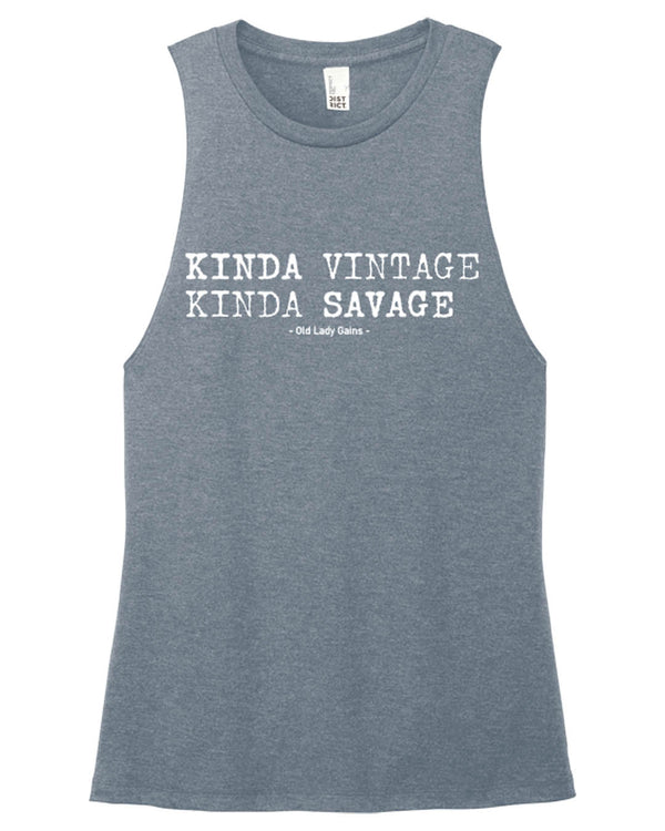 Kinda Vintage Kinda Savage Muscle Tank