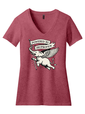 Powered by Ibuprofen Women’s V-Neck Tee
