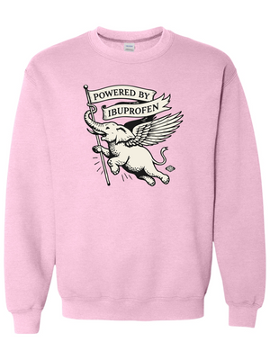 Powered by Ibuprofen Unisex Crew Sweatshirt