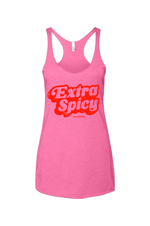 Extra Spicy Women's Triblend Racerback Tank