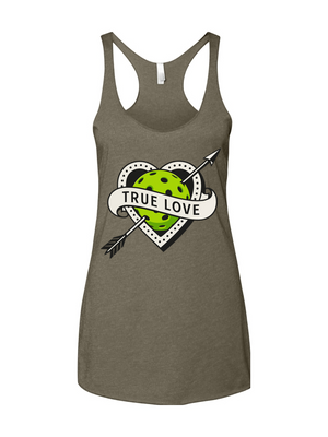 Pickleball True Love Women's Triblend Racerback Tank