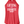 A heather red racerback tank top with white text reading 'LIFTING IS MY FAVORITE SPORT' on the front, displayed against a solid white background.