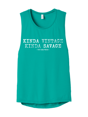 Kinda Vintage Kinda Savage Muscle Tank