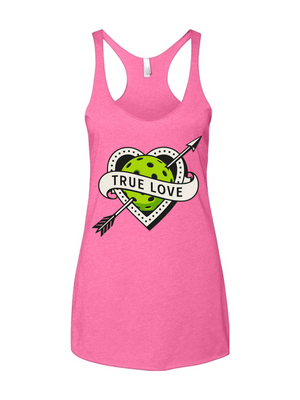 Pickleball True Love Women's Triblend Racerback Tank