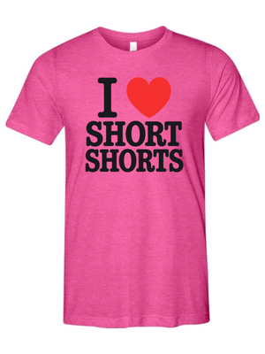 I LOVE SHORT SHORTS Unisex Triblend Tee